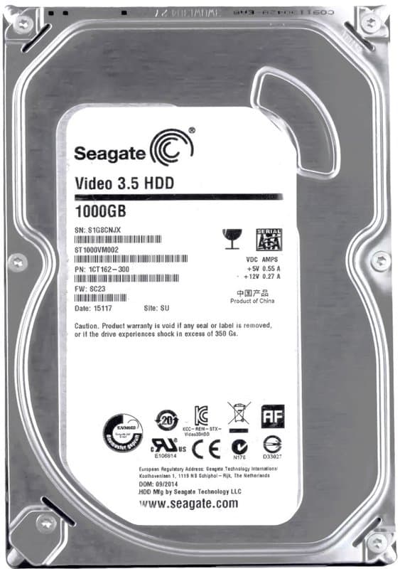Seagate 1TB - HDD 3.5" SATA Hard Drives – Free Installation with Any CCTV Kit or Package -Ideal for 24/7 continuous recording thumbnail 4