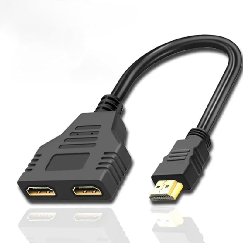 2-Way HDMI Splitter Cable – 1080P HDMI Male to Dual Female 1 in 2 Out Adapter for HDTV, PS3, LED, DVD Players & LCD Projectors thumbnail 7