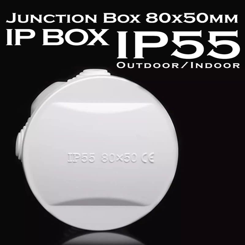 IP55 Waterproof ABS Plastic Junction Box - 80x50mm for CCTV Outdoor/Indoor thumbnail 2