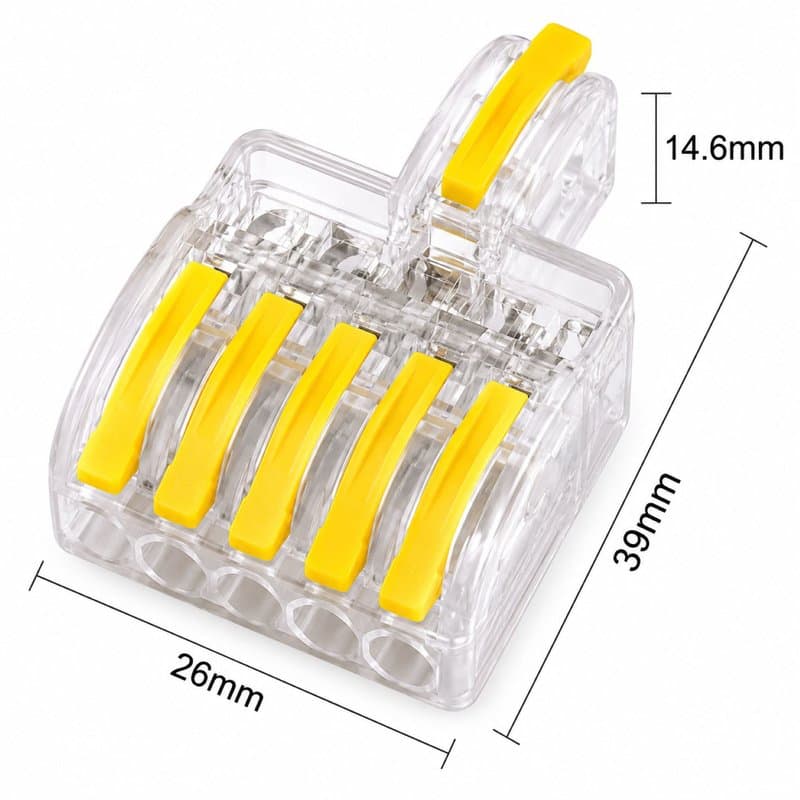 SPL-1-5-CL Clear Lever Wire Connector 1 In 5 Out Splicing Terminal thumbnail 2