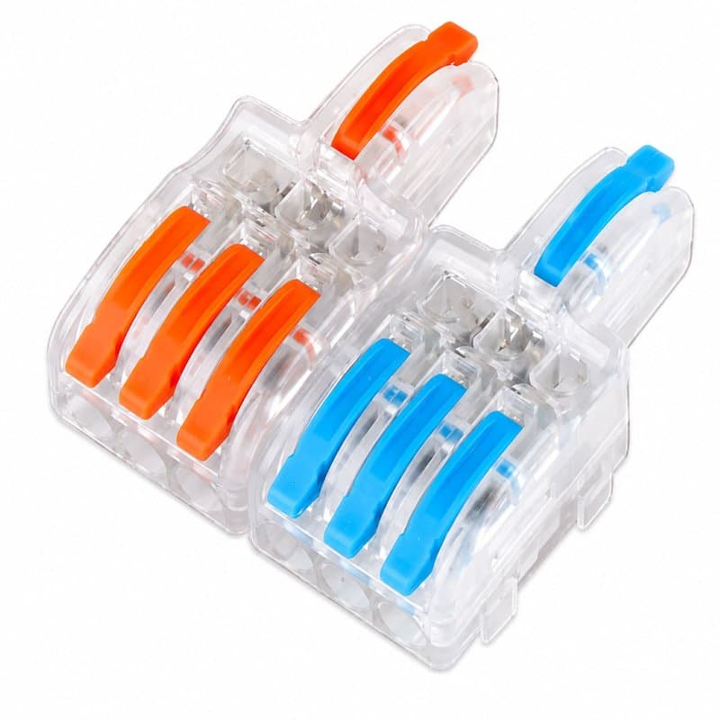 SPL-2-6 Clear Lever Wire Connector 2 In 6 Out Splicing Terminal thumbnail 2