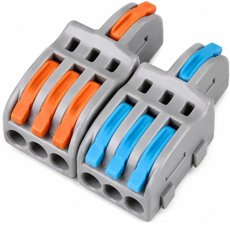 SPL-2-6 Lever Wire Connector 2 In 6 Out Compact Splicing Terminal thumbnail 2