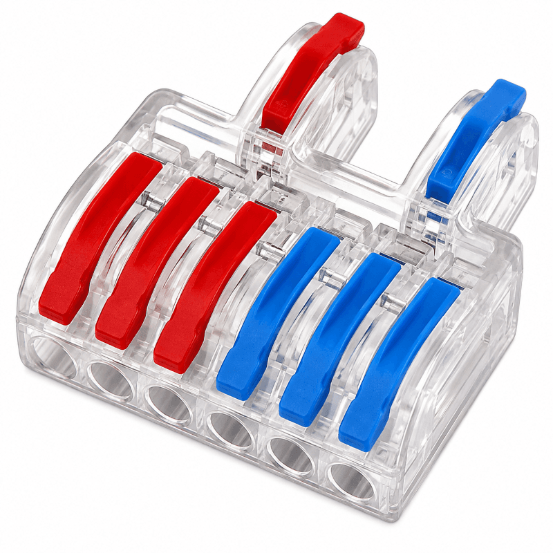 SPL-2-6-CL Clear Lever Wire Connector 2 In 6 Out Splicing Terminal thumbnail 2