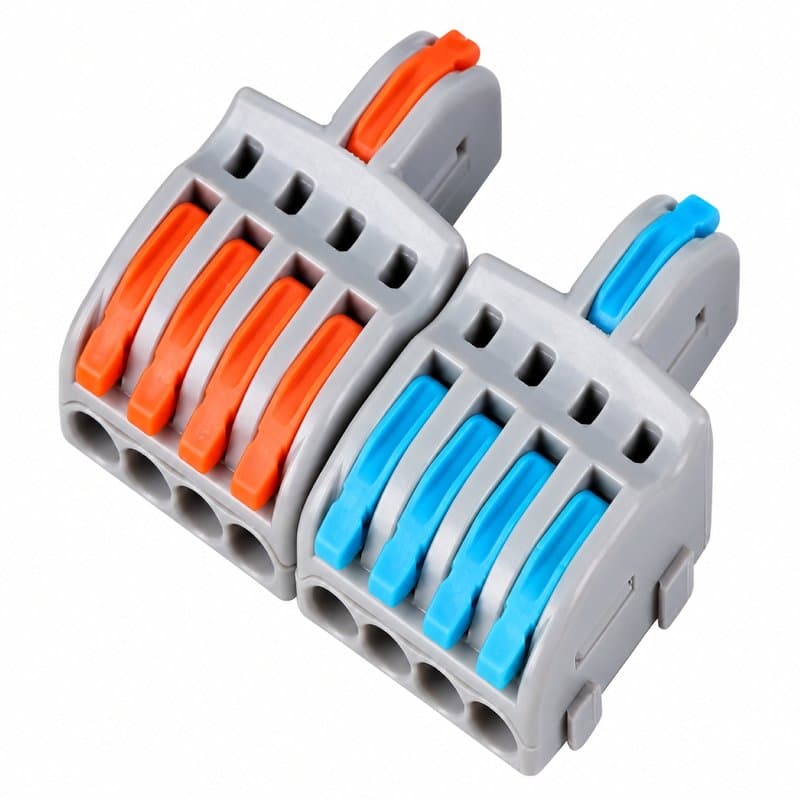 SPL-2-8 Grey Lever Wire Connector 2 In 8 Out Splicing Terminal thumbnail 2