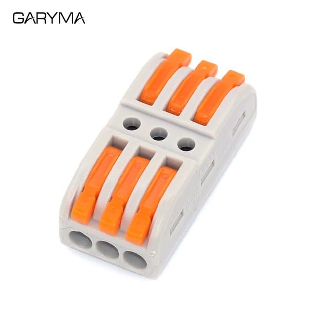 SPL-3 Lever Wire Connector 3 Port Terminal Block for CCTV Power thumbnail 2