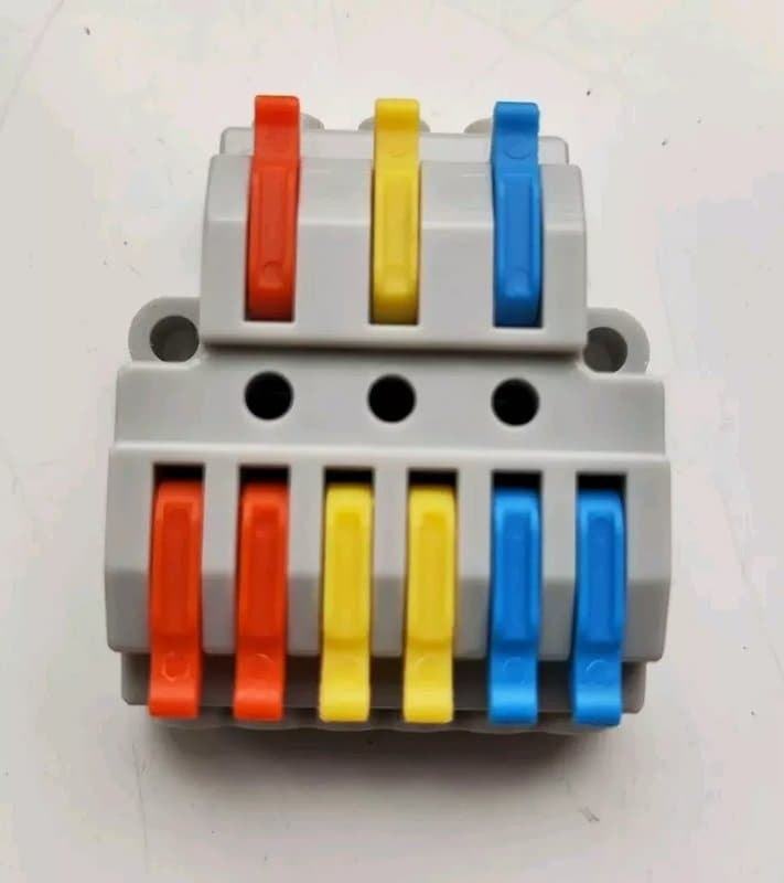 SPL-3-6 Grey Lever Wire Connector 3 In 6 Out Splicing Terminal thumbnail 2