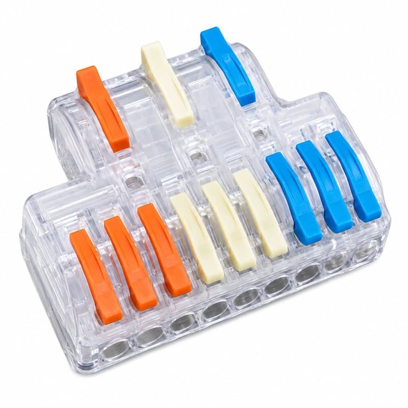 SPL-3-9-CL Clear Lever Wire Connector 3 In 9 Out Splicing Terminal thumbnail 2