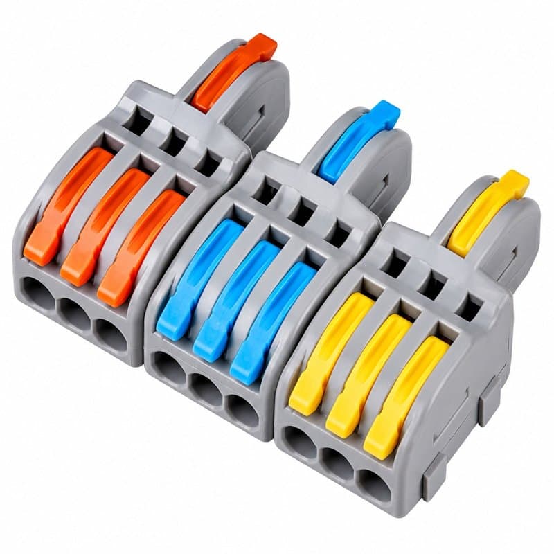SPL-3-9-3 Grey Lever Wire Connector 3 In 9 Out Splicing Terminal thumbnail 2