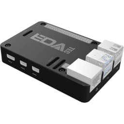 Edatec Raspberry Pi 5 Black CNC Aluminum Passive Cooling Heatsink Case