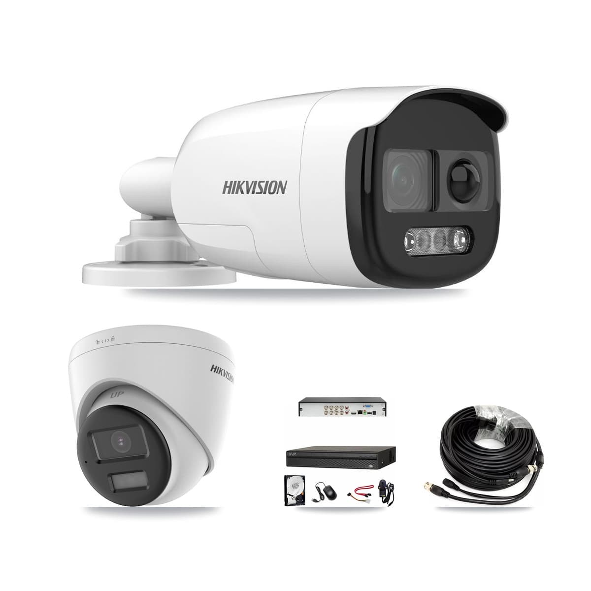 Hikvision & Dahua 8-Channel 5MP – 4K CCTV Kit — 4 DS-2CE12KF3T 5MP Bullet + 1 DS-2CE78U0T 4K Turret Cameras + 8TB Recording (XVR-3108AD Recorder) - Image 1