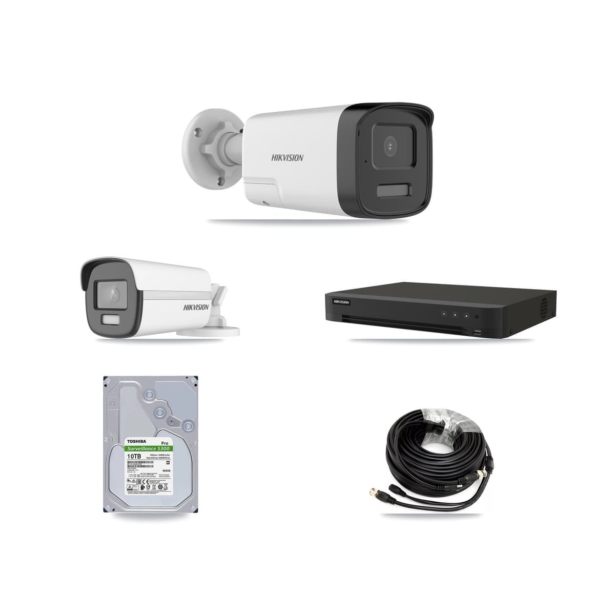 Hikvision 8-Channel 5MP – 4K CCTV Kit — 1 DS-2CE12UF3T-E 4K + 5 DS-2CE17K0T-LXTS 5MP Bullet Cameras + 10TB Recording (IDS-7208HUHI-M1/XT Recorder)