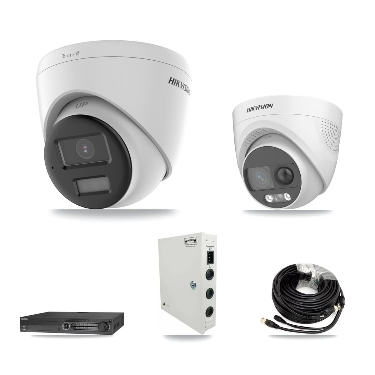 Hikvision 32-Channel 5MP CCTV Kit — 1 DS-2CE72KF3T-PIRXO + 17 DS-2CE78K0T-LPTS Turret Cameras + 3× 8TB Recording (DS-7332HQHI-K4 Recorder)