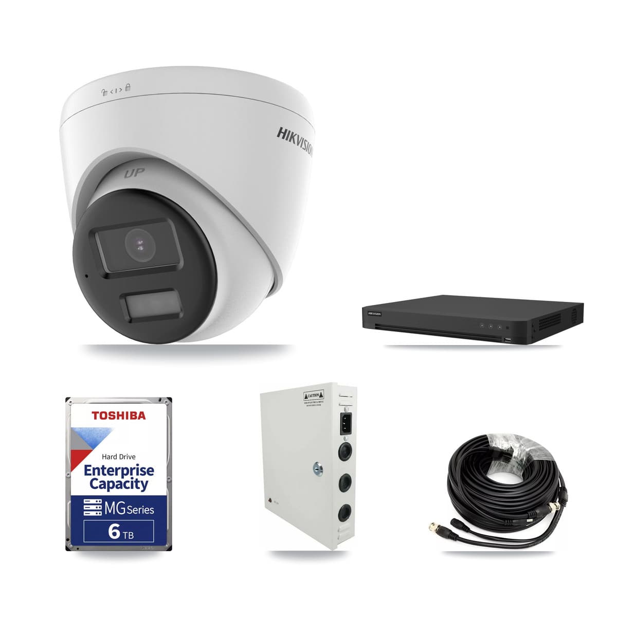 Hikvision 32-Channel 5MP CCTV Kit — 18 DS-2CE78K0T + 1 DS-2CE78K0T Turret Cameras + 6TB Recording (IDS-7232HQHI Recorder)