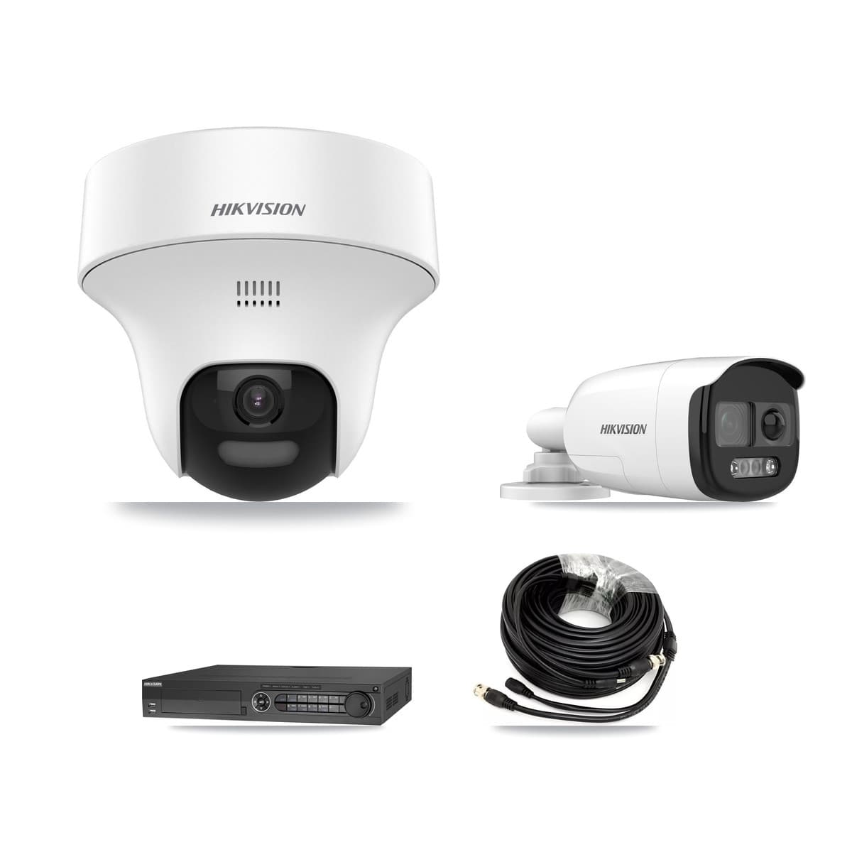 Hikvision 32-Channel 5MP CCTV Kit — 2 Bullet + 4 Turret Cameras + 8TB Recording (DS-7332HQHI Recorder) - Image 1