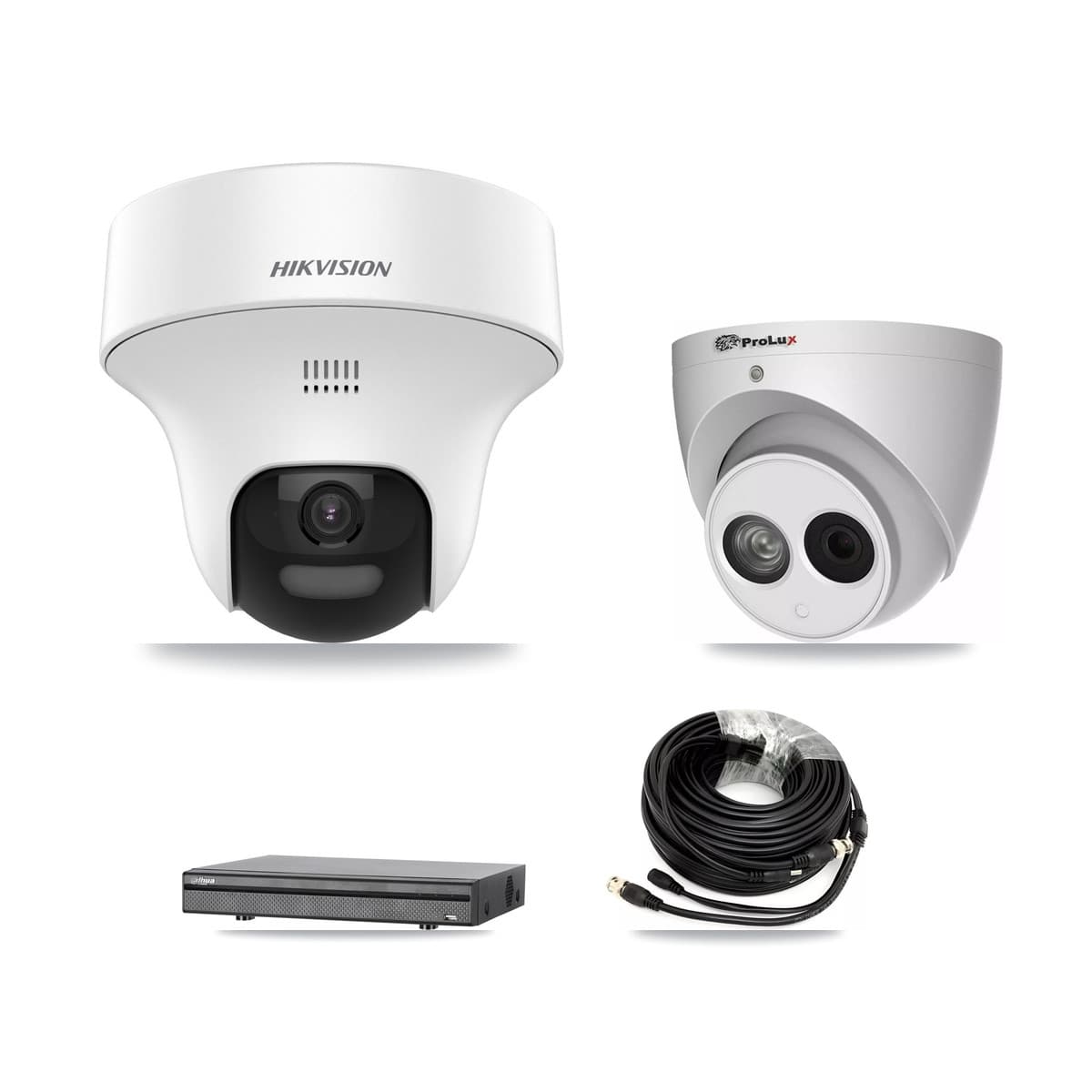 8-Channel 4MP – 5MP CCTV Kit — 5 DS-2CE70K0T 5MP + 1 PXC-612C4W-A 4MP Turret Cameras + 8TB Recording (DH-XVR5108H Recorder) - Image 1
