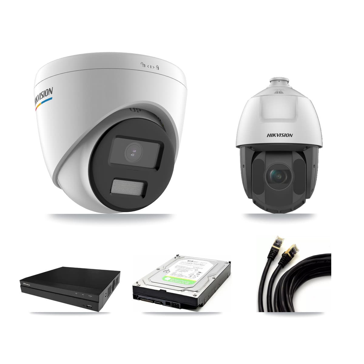 Hikvision & Prolux 8-Channel 2MP CCTV Kit — 1 Turret + 1 PTZ Cameras + 1TB Recording - Image 1