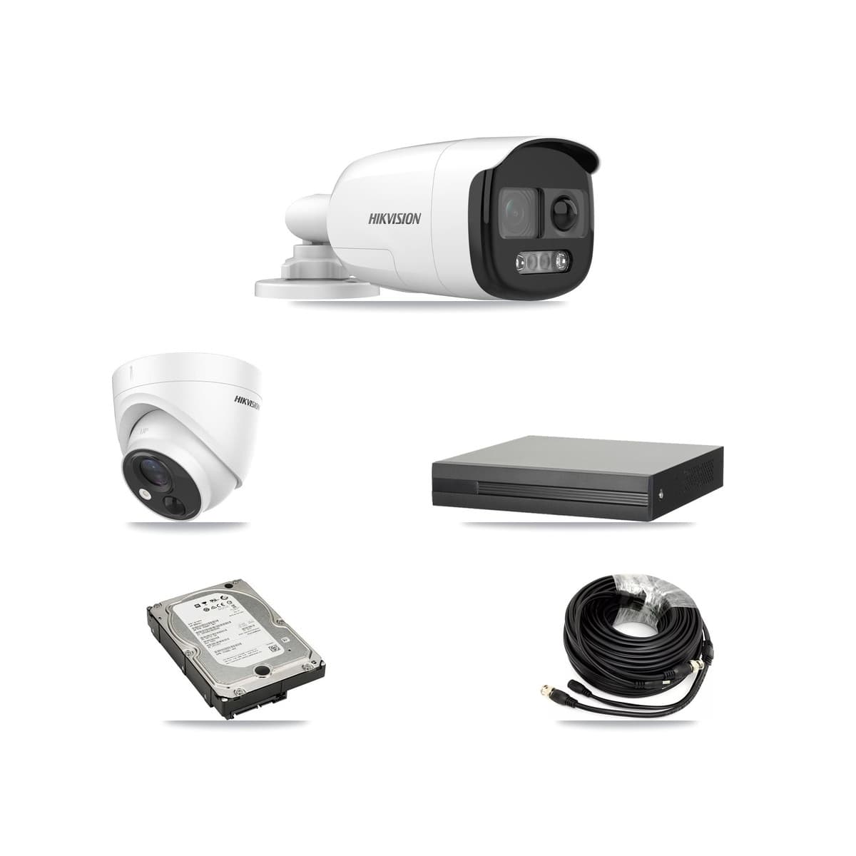 Hikvision 8-Channel 5MP CCTV Kit — 2 DS-2CE12KF3T Bullet + 2 DS-2CE71H0T Turret Cameras + 5TB Recording - Image 1