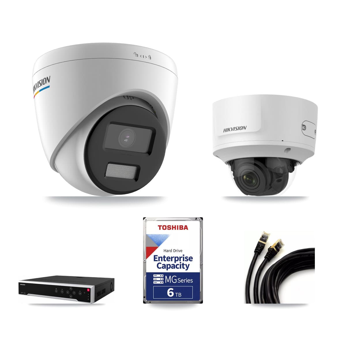 Hikvision 32-Channel 2MP CCTV Kit — 8 Turret + 1 Dome Cameras + 6TB Recording