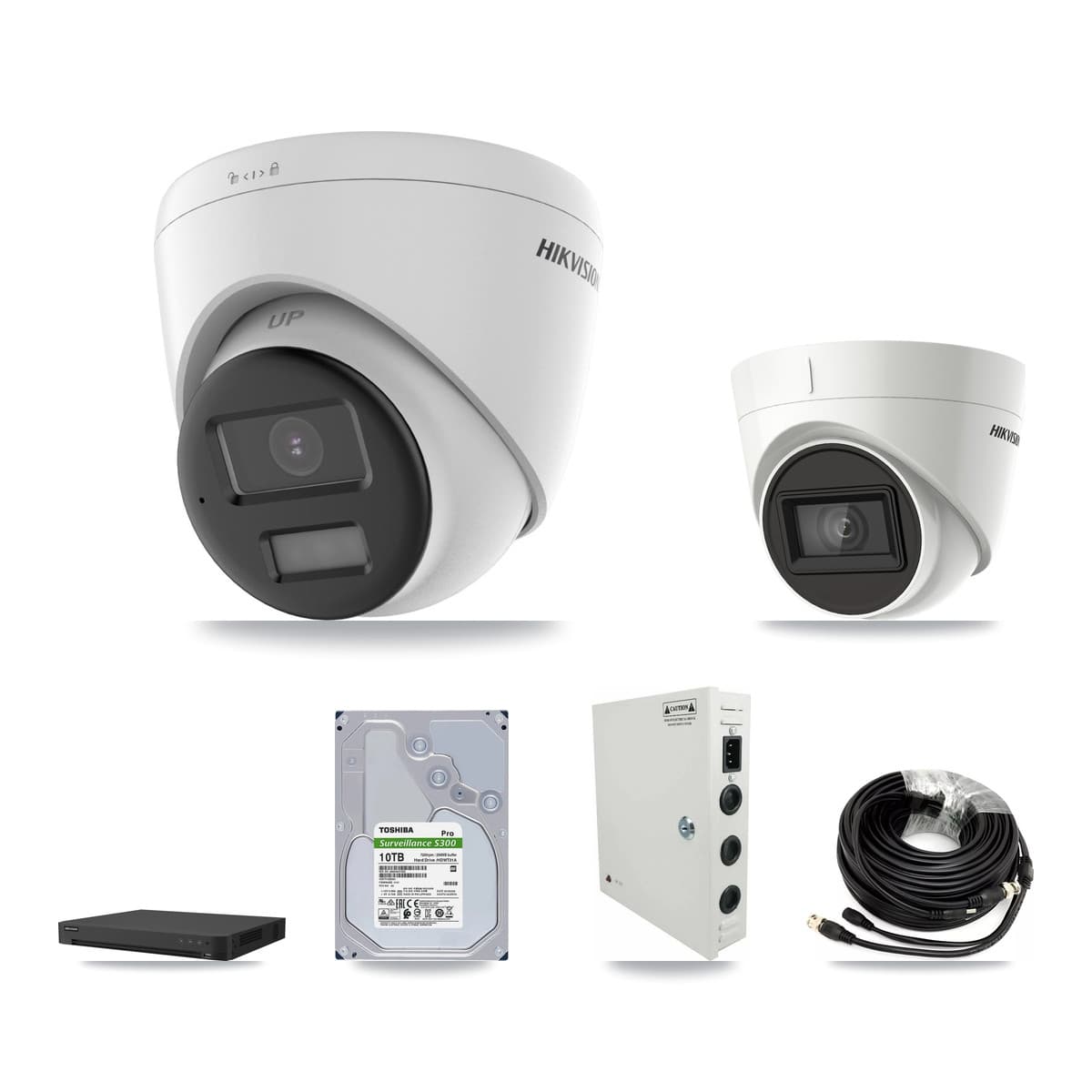 Hikvision 16-Channel 4K CCTV Kit — 10 DS-2CE78U0T + 4 DS-2CE78U1T Turret Cameras + 10TB Recording - Image 1
