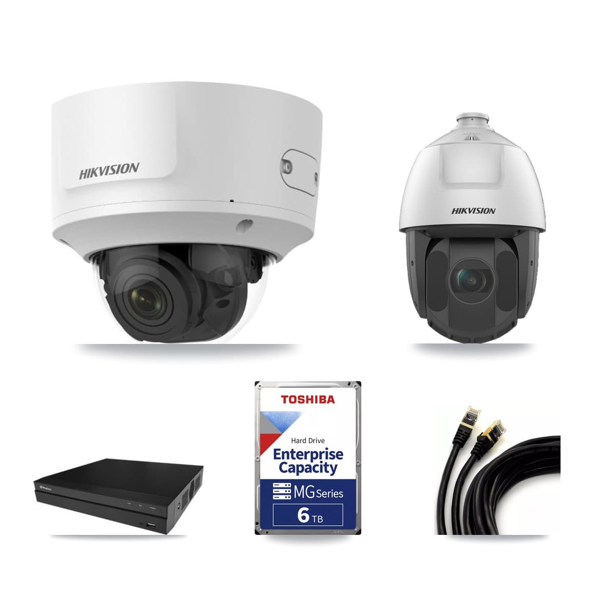 Hikvision & Prolux 16-Channel 2MP CCTV Kit — 8 Dome + 1 PTZ Cameras + 6TB Recording - Image 1