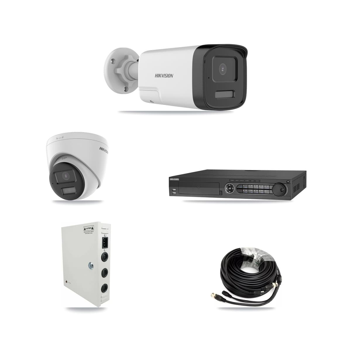 Hikvision 32-Channel 5MP – 4K CCTV Kit — 23 DS-2CE17K0T 5MP Bullet + 1 DS-2CE78U0T 4K Turret Cameras + 4× 8TB Recording