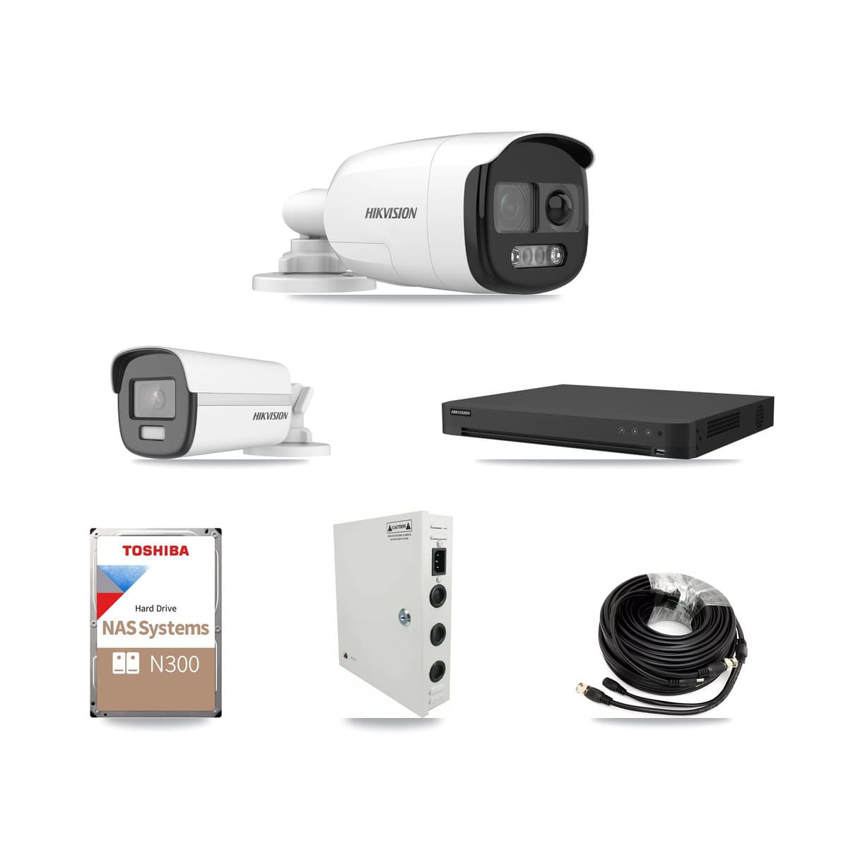 Hikvision 16-Channel 5MP – 4K CCTV Kit — 11 5MP + 1 4K Bullet Cameras + 18TB Recording
