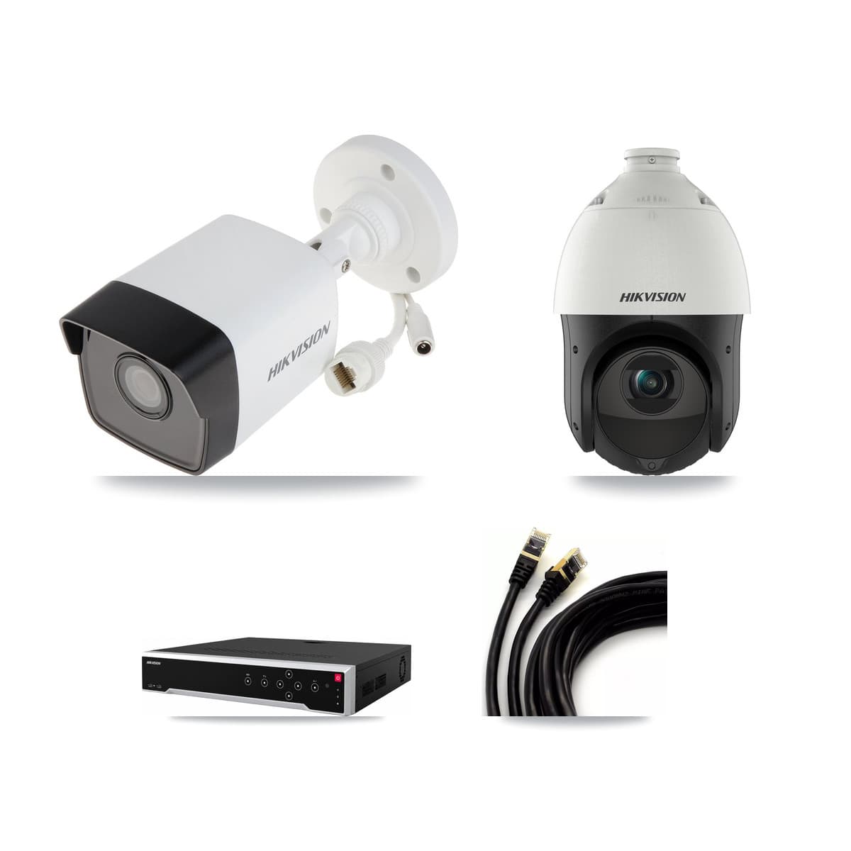 Hikvision 32-Channel 4MP – 5MP CCTV Kit — 5 5MP Bullet + 1 4MP PTZ Cameras + 8TB Recording - Image 1