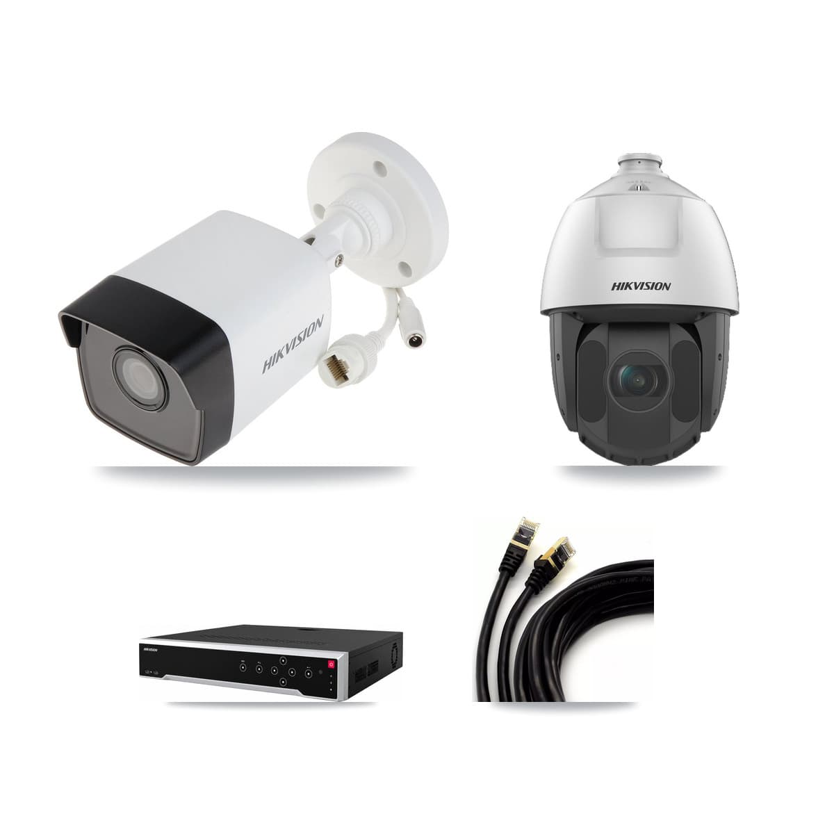 Hikvision 32-Channel 2MP – 5MP CCTV Kit — 5 5MP Bullet + 1 2MP PTZ Cameras + 8TB Recording - Image 1