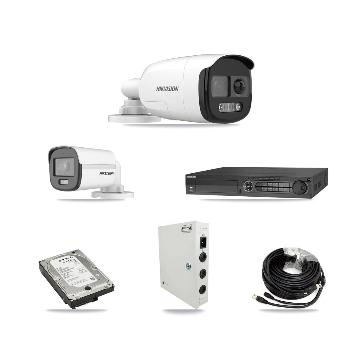 Hikvision 32-Channel 5MP CCTV Kit — 1 DS-2CE12KF0T + 10 DS-2CE12KF3T Bullet Cameras + 3× 5TB Recording (IDS-7332HUHI Recorder) - Image 1