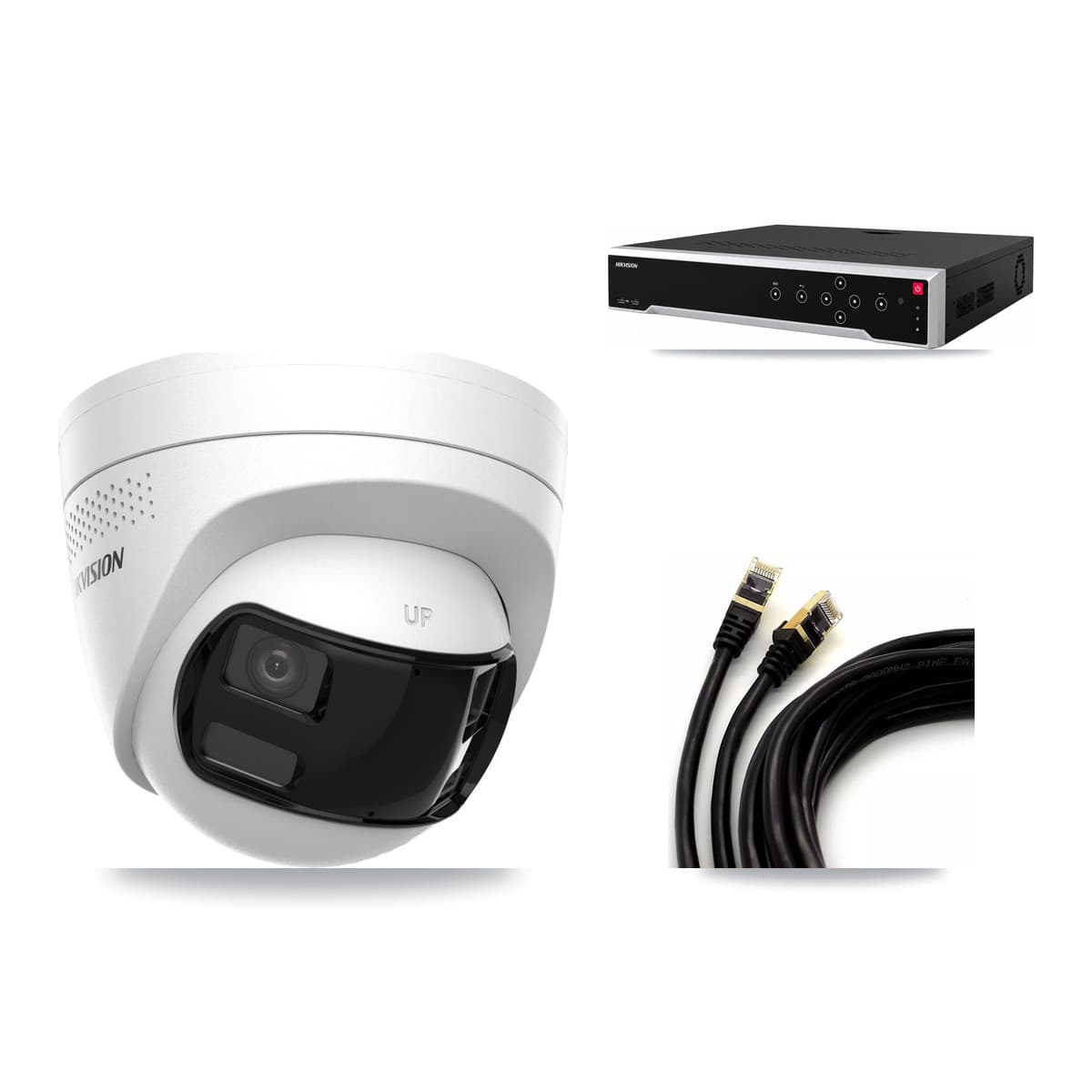 Hikvision 32-Channel 4K CCTV Kit — 3 DS-2CD1383G2P Turret Cameras + 8TB Recording - Image 1