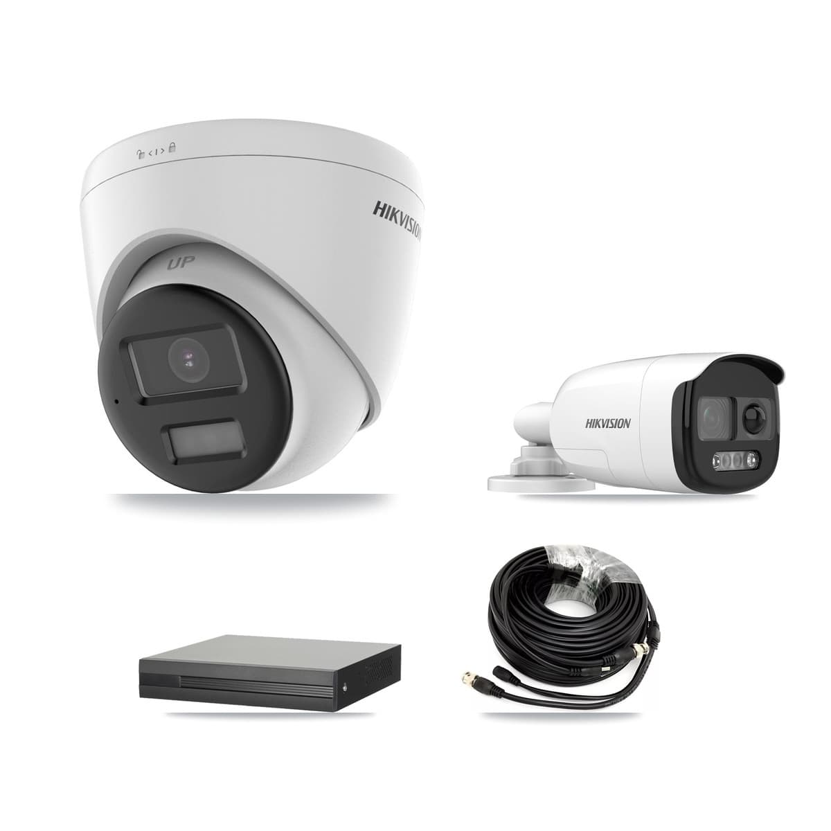 Hikvision 8-Channel 5MP CCTV Kit — 1 DS-2CE12KF3T-PIRXO Bullet + 5 DS-2CE78K0T-LPTS Turret Cameras + 8TB Recording (XVR-3108HS-5MP-LITE Recorder) - Image 1