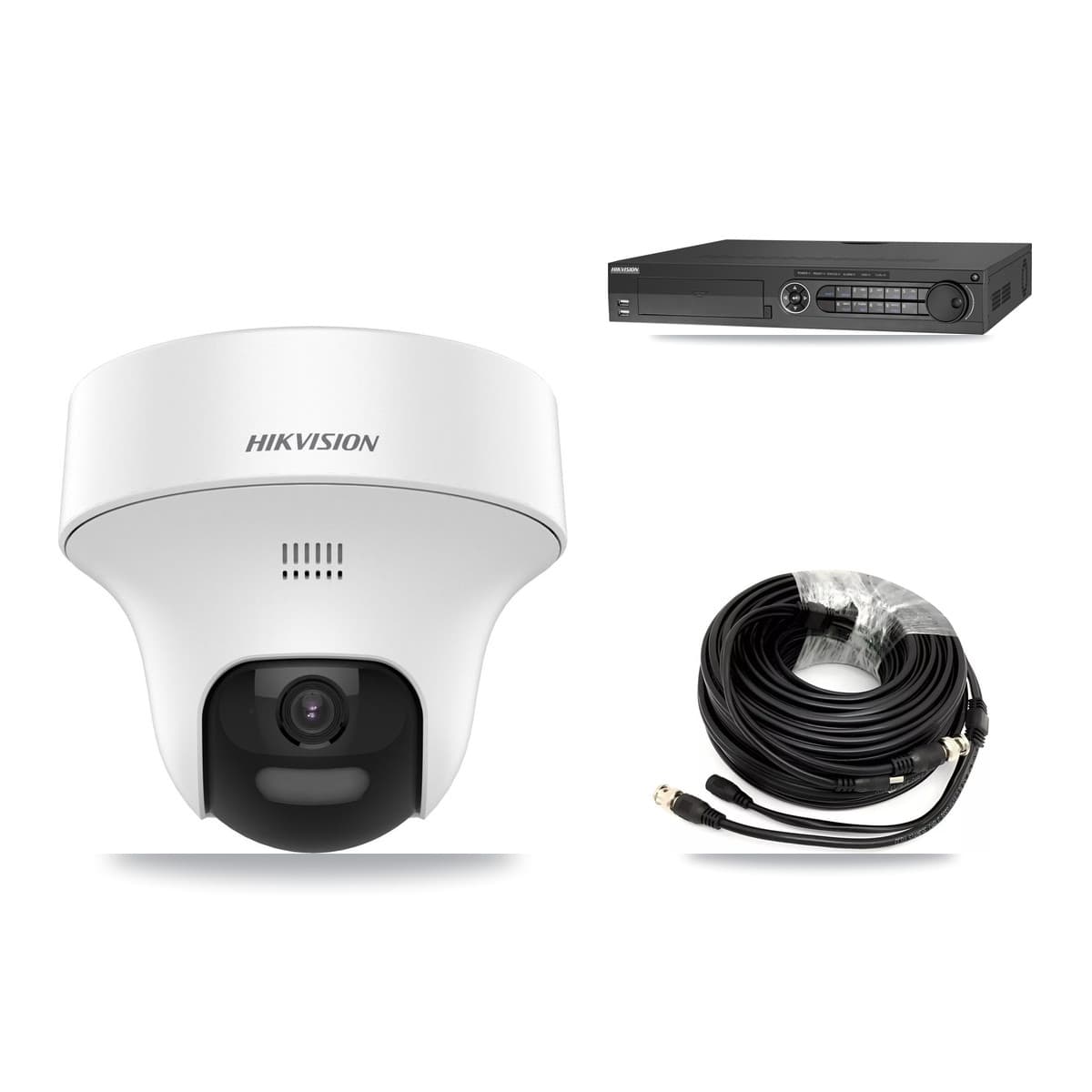 Hikvision 32-Channel 5MP CCTV Kit — 8 DS-2CE70K0T Turret Cameras + 2× 8TB Recording (IDS-7332HUHI Recorder)