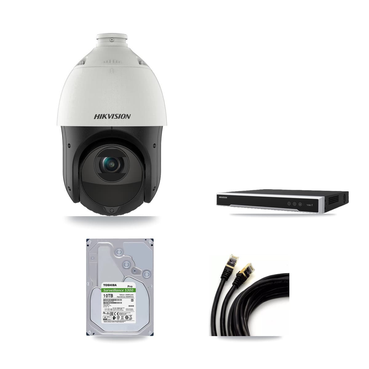 Hikvision 16-Channel 4MP CCTV Kit — 16 DS-2DE4425IW PTZ Cameras + 2× 10TB Recording - Image 1