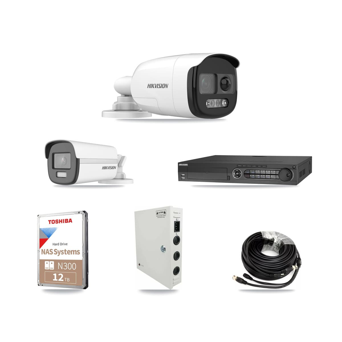 Hikvision 32-Channel 5MP – 4K CCTV Kit — 25 5MP + 1 4K Bullet Cameras + 3× 12TB Recording