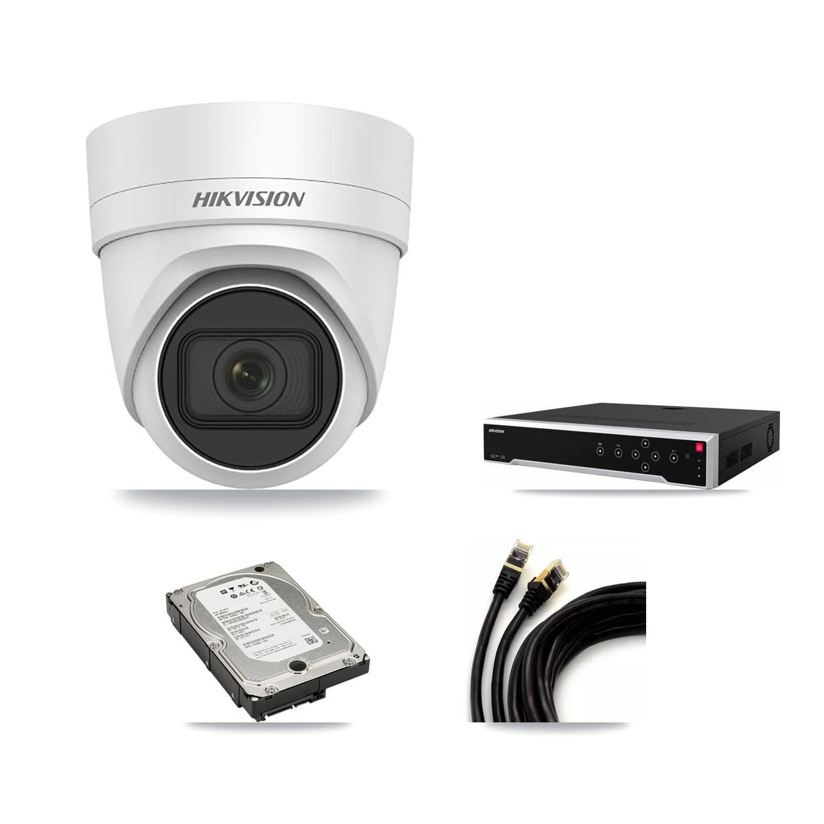 Hikvision 32-Channel 4K CCTV Kit — 2 DS-2CD2H83G0 Turret Cameras + 5TB Recording - Image 1