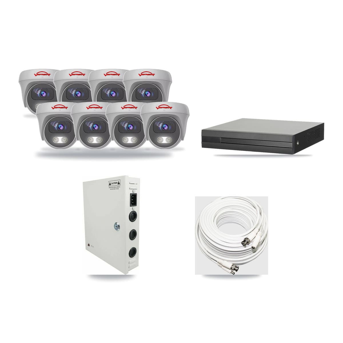 8-channel CCTV kit: 8 cameras (8× 5MP Camera), 3TB hard drive