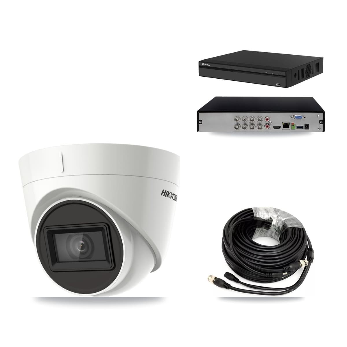 Hikvision & Prolux 8-Channel 4K CCTV Kit — 1 DS-2CE78U1T Turret Camera + 3TB Recording (PXD-5108HS Recorder) - Image 1