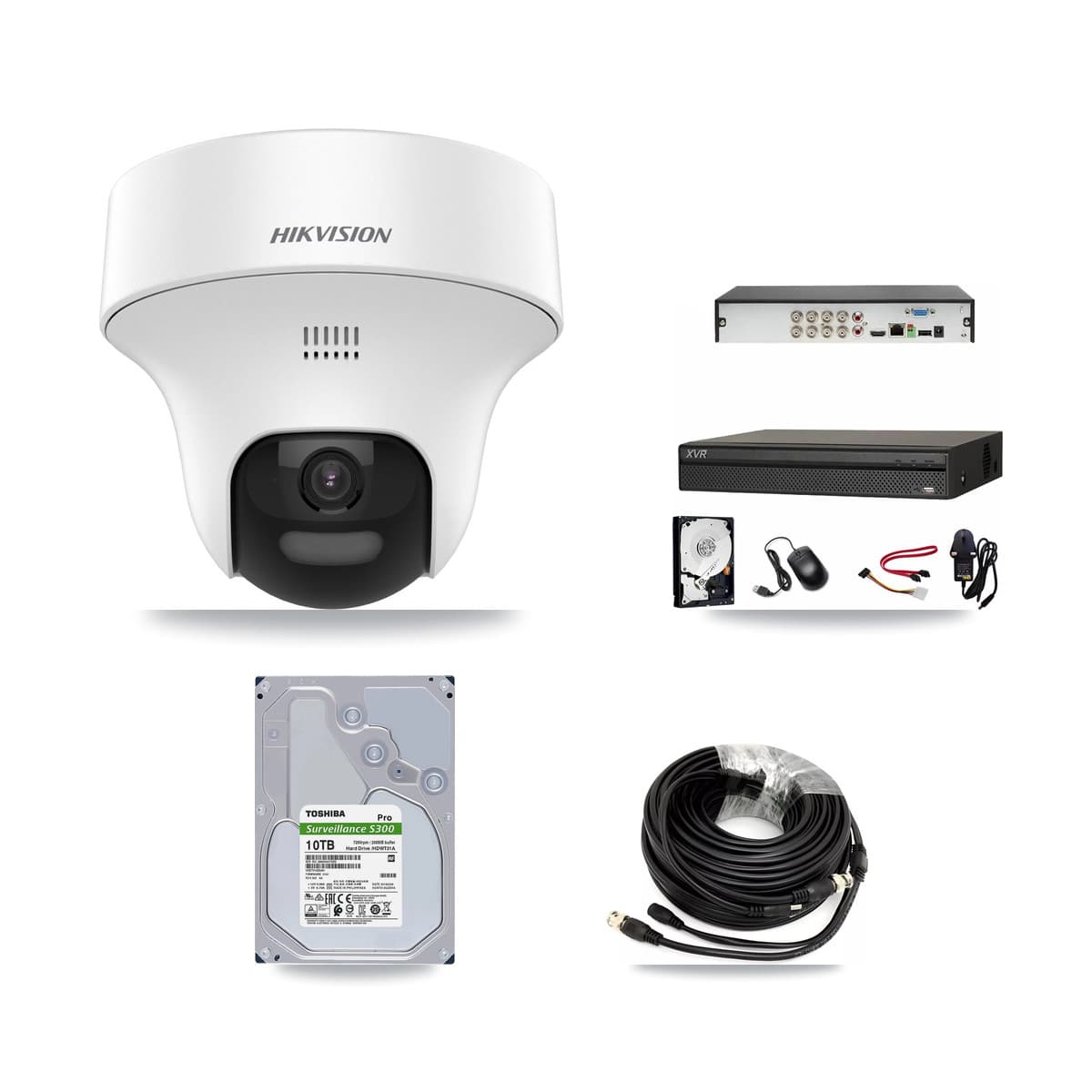 Hikvision & Dahua 8-Channel 5MP CCTV Kit — 8 DS-2CE70K0T Turret Cameras + 10TB Recording (XVR-3108AD Recorder) - Image 1
