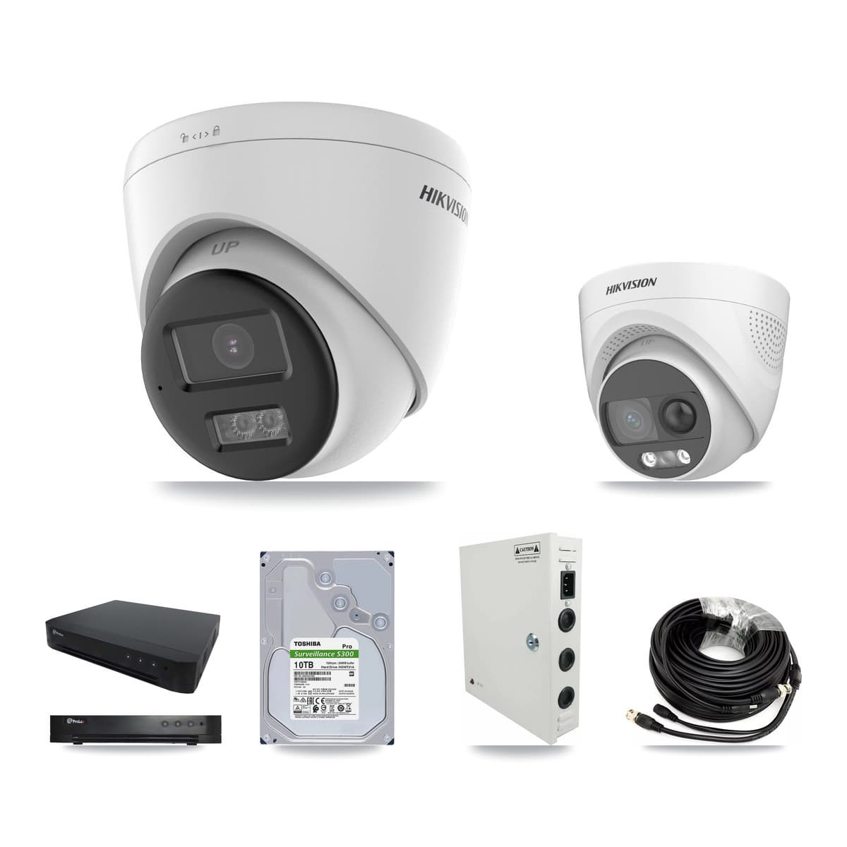 Hikvision & Prolux 16-Channel 5MP CCTV Kit — 1 DS-2CE72KF3T-PIRXO + 10 DS-2CE78K0T-LTS Turret Cameras + 10TB Recording (PXD-8216-HYK4MP Recorder) - Image 1
