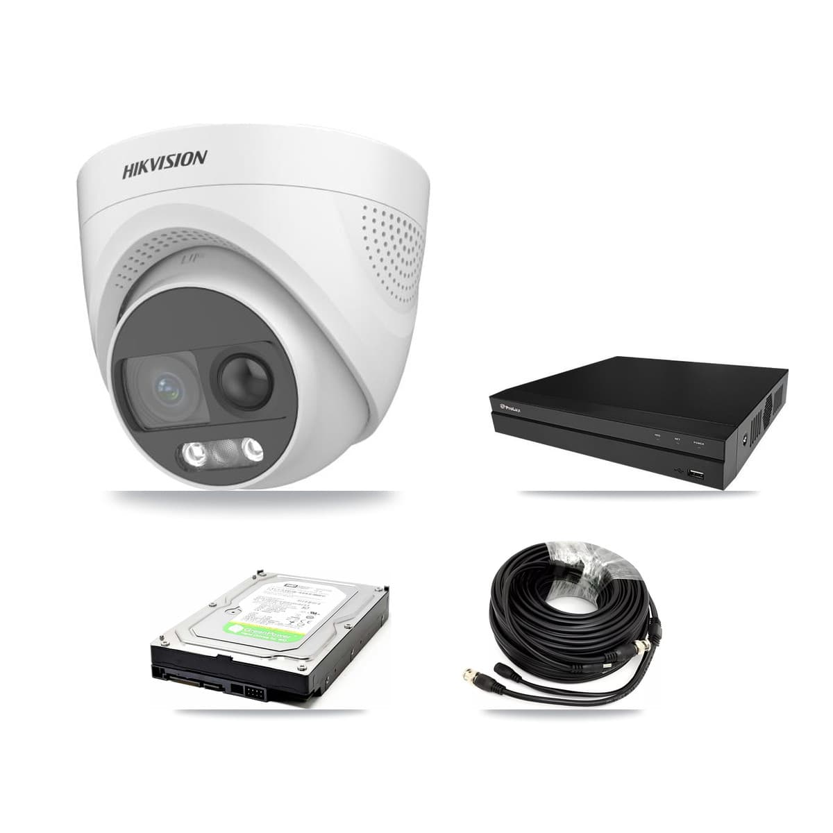 Hikvision & Prolux 8-Channel 5MP CCTV Kit — 1 DS-2CE72KF3T Turret Camera + 1TB Recording (PXD-5208AN Recorder) - Image 1