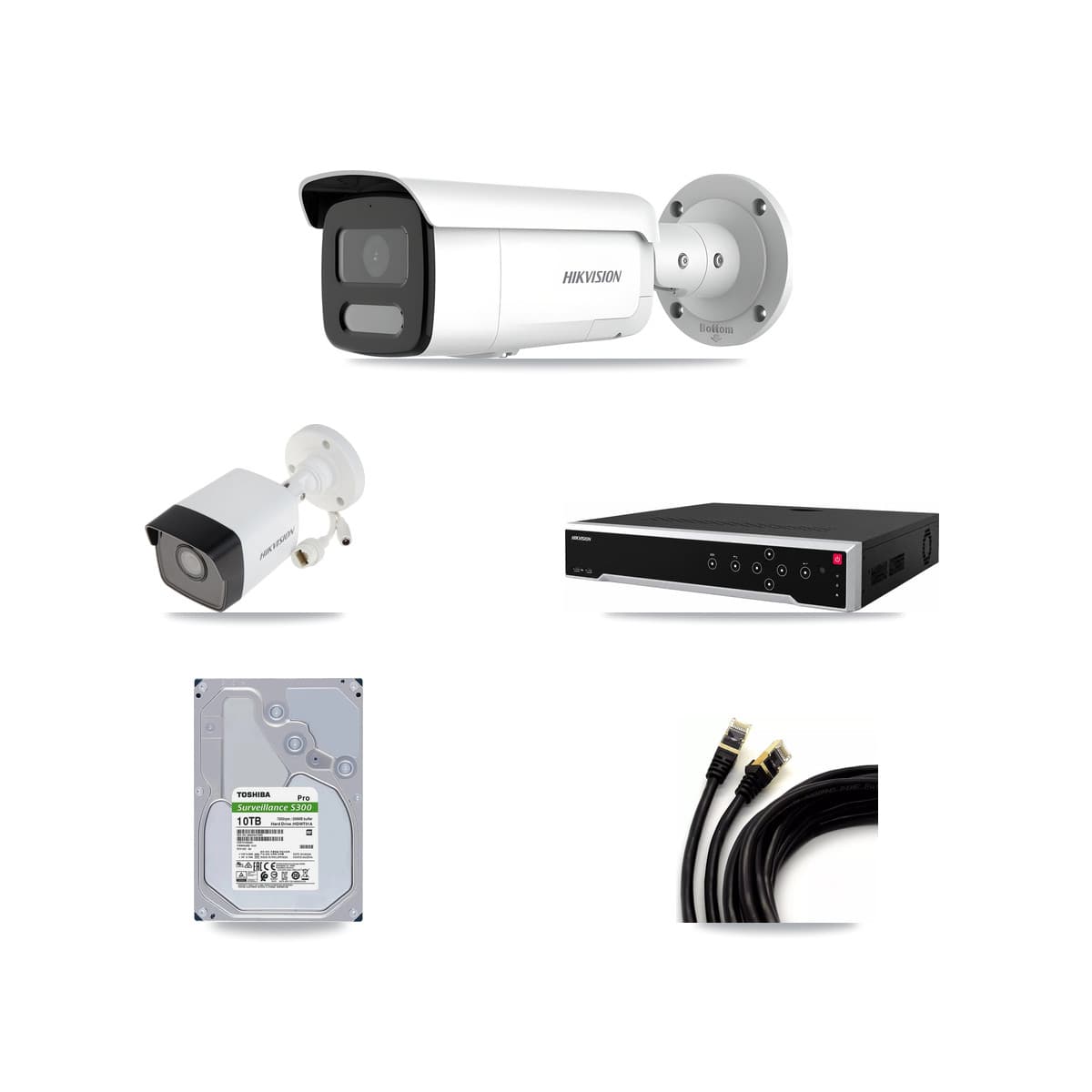 Hikvision 32-Channel 4MP – 5MP CCTV Kit — 5 5MP + 10 4MP Bullet Cameras + 2× 10TB Recording