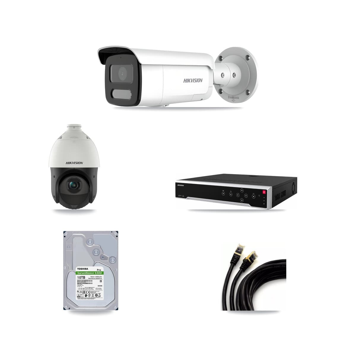 Hikvision 32-Channel 4MP CCTV Kit — 7 Bullet + 1 PTZ Cameras + 10TB Recording - Image 1