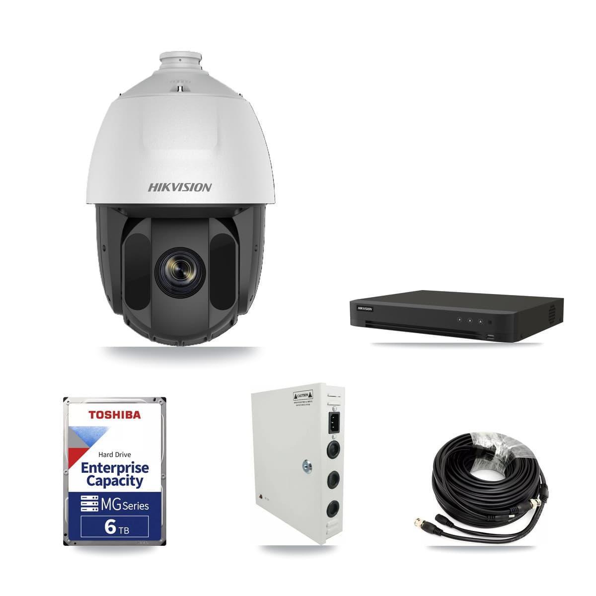Hikvision 16-Channel 2MP CCTV Kit — 15 PTZ Cameras + 6TB Recording - Image 1