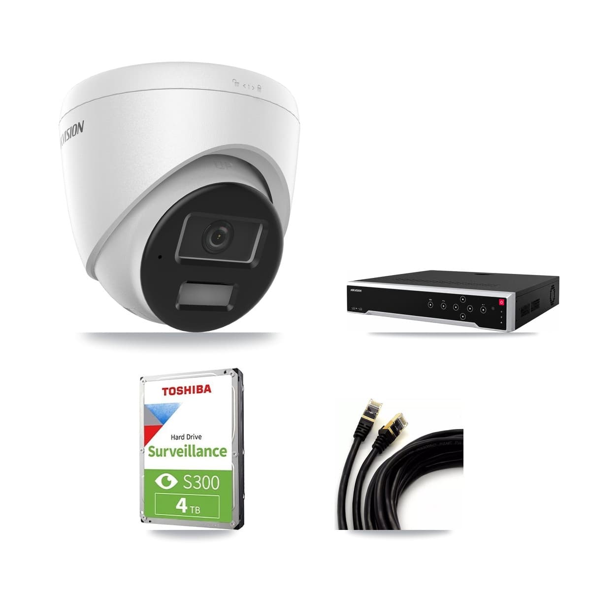 Hikvision 32-Channel 4MP CCTV Kit — 3 DS-2CD1343G2 Turret Cameras + 4TB Recording - Image 1