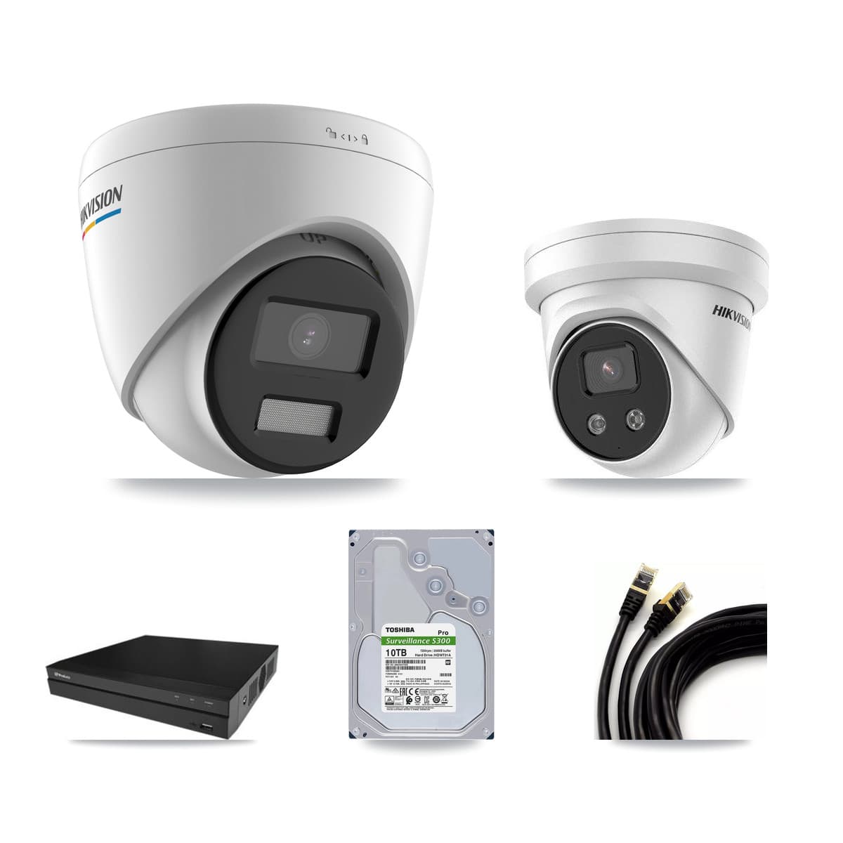 Hikvision & Prolux 16-Channel 2MP – 5MP CCTV Kit — 13 2MP + 1 5MP Turret Cameras + 10TB Recording - Image 1