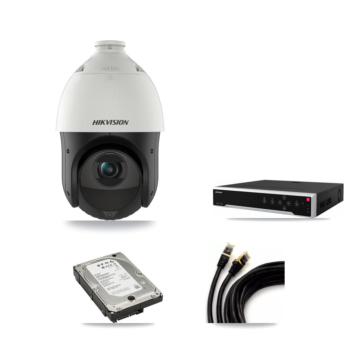 Hikvision 32-Channel 4MP CCTV Kit — 4 DS-2DE4425IW PTZ Cameras + 5TB Recording - Image 1