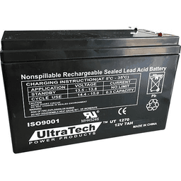 UltraTech UT-1270 12V 7Ah Sealed Lead Acid Battery F1 Terminal