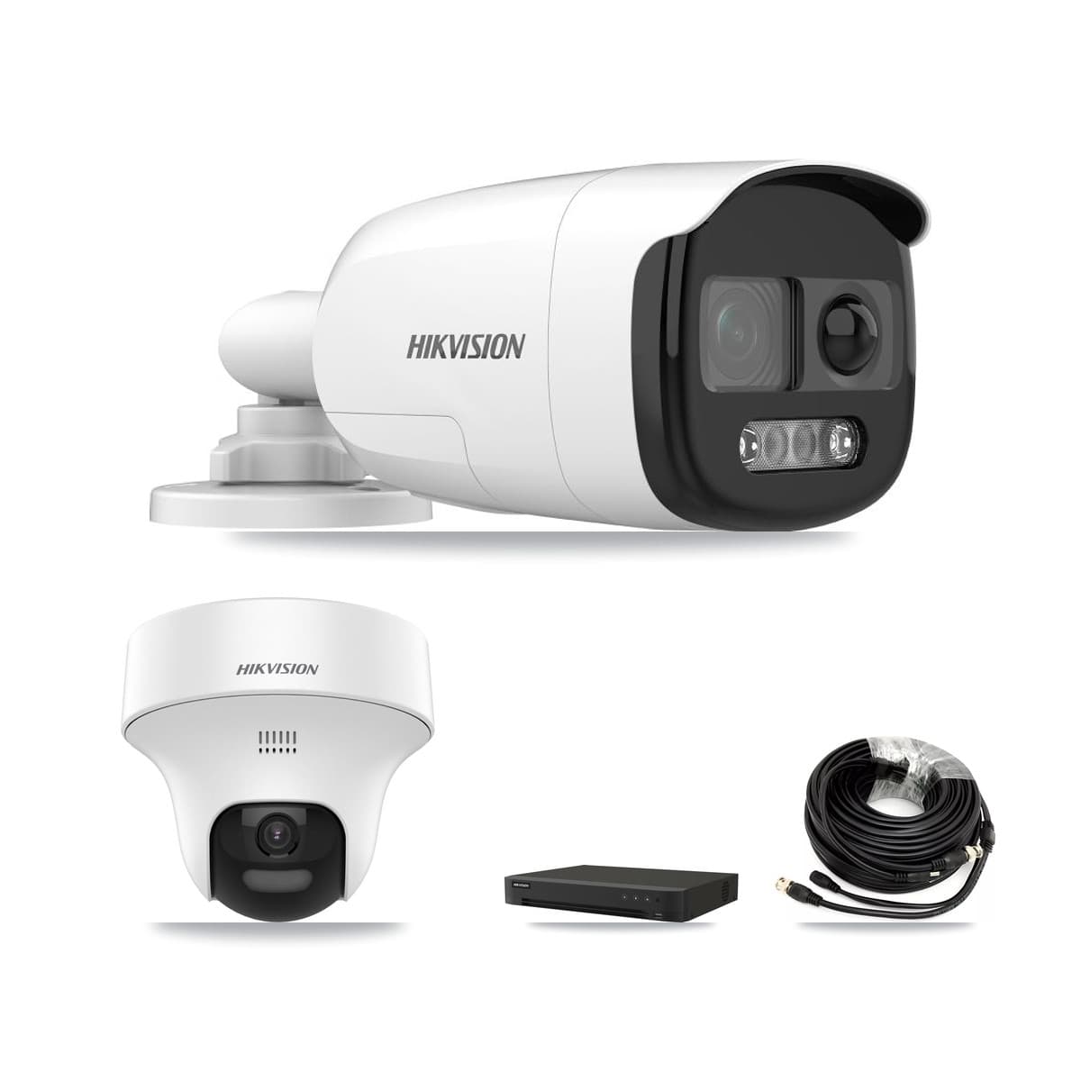 Hikvision 16-Channel 5MP CCTV Kit — 5 DS-2CE12KF3T Bullet + 1 DS-2CE70K0T Turret Cameras + 8TB Recording (IDS-7216HQHI Recorder) - Image 1