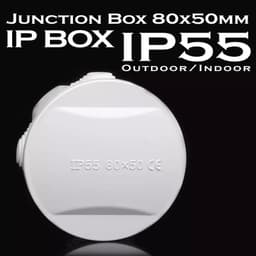 IP55 Waterproof ABS Plastic Junction Box - 80x50mm for CCTV Outdoor/Indoor