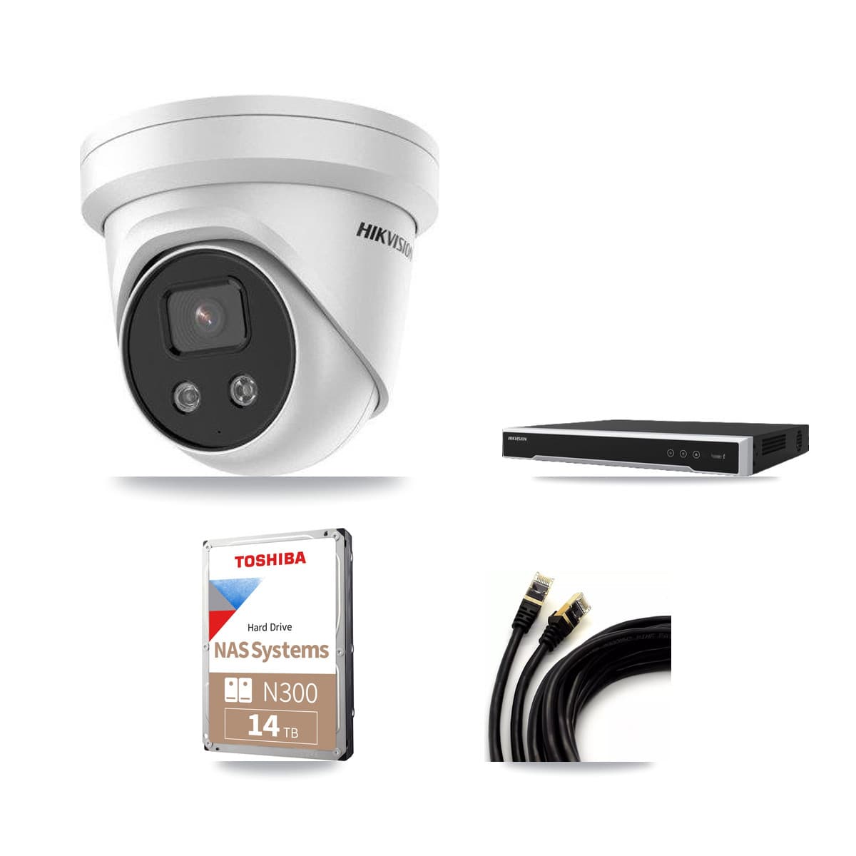 Hikvision 16-Channel 5MP CCTV Kit — 11 DS-2CD3356G2 Turret Cameras + 14TB Recording
